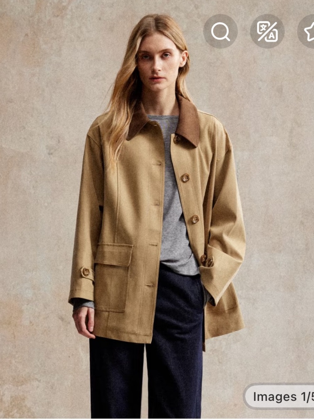 brand new Casual Tan Button-Front Jacket